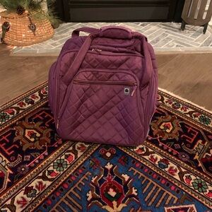 Delsey Paris Underseater Quilted Wheeled Carry-On luggage eggplant